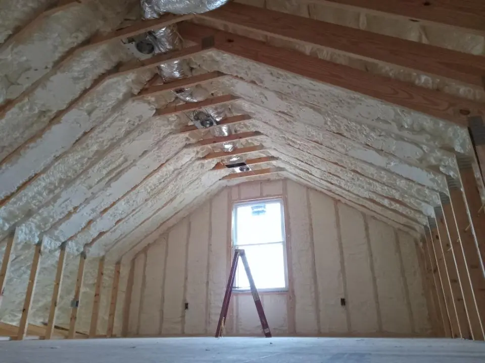 Spray foam roofing application for Crawl Space Insulation project in New Holland